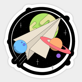 Paper Space Plane II Sticker